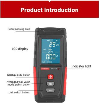 OEM Instrumento De Medici&oacute;n De Ondas Electromagn&eacute;ticas, Doble Campo Electromagn&eacute;tico, Monitor De Radiaci&oacute;n De Tel&eacute;fonos M&oacute;viles, Detector De Radiaci&oacute;n Dom