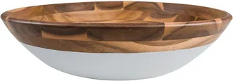 Lipper International Large Acacia Bowl With Lacquer Bottom