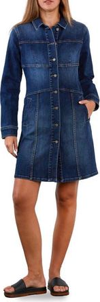 Wash Lab Denim Wisp Long Sleeve Stretch Denim Dress in Soft Blue at Nordstrom, Size X-Small