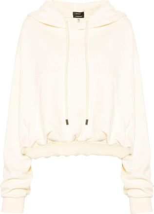 R13 puffball hoodie - women - Cotton - M - Neutrals