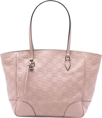 Gucci Pre-owned Tote Bags, female, Pink, Size: ONE SIZE Pre-owned Leather Tote Bag