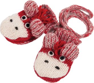 Nirvanna Designs Cute Monkey Mittens-Red at Nordstrom, Size Small