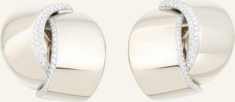 Vhernier Abbraccio 18K White Gold Diamond Earclips