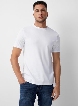 Le 31 Mens Dressy Pima cotton jersey T-shirt Standard fit