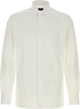 Ermenegildo Zegna White Regular Solid Shirt