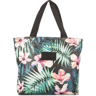 Aloha Collection Hibiscus Palm Day Tripper Water Resistant Tyvek Tote at Nordstrom Rack