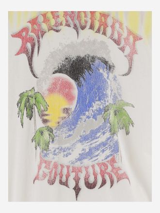 Balenciaga Mens Cotton T-Shirt Tie-Dye Multicolour T-Shirts And Polos