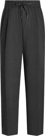 Dolce & Gabbana Joggingbroek met trekkoord - Heren - Straight fit broeken - Grijs - XL - Leer - Broeken