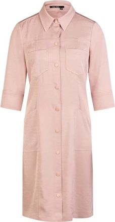 Marc Aurel Jurk met ingenaaide zakken en drukknoopsluiting - Dames - Shirt Kleedjes - Roze - M - Kleedjes