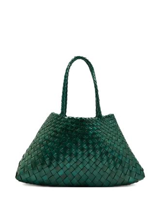 Dragon Diffusion Santa Croce woven braided tote bag - women - Calf Leather - OS - Green