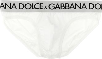 Dolce & Gabbana White midi Stretch Cotton Brief