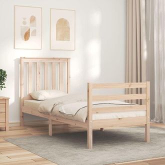 vidaXL Bed Frame without Mattress Small Single Solid Wood Vidaxl