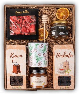 OEM Cesta De Regalo Con Taza De T&eacute;, Caf&eacute; Y Dulces