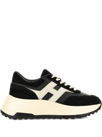 Hogan Black Hi-Fi Lace Up Sneakers