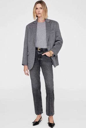 Anine Bing Quinn Blazer in Heather Grey at Nordstrom, Size Xx-Small