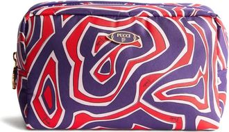 Pucci Make-up tas met labirinto-print - Paars