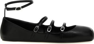 Alexander McQueen Leren Ballerinas - Dames - Ballerinas - Zwart - 38 EU - Leer - Schoenen