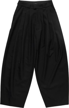 Willy Chavarria Pantaloni Cascada con pieghe - Nero