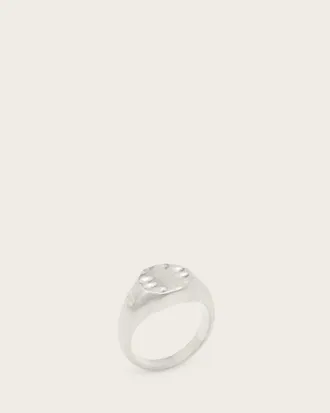 AllSaints Jake Oval Textured Signet Ring