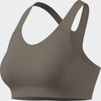 adidas Sport-BH ADIDAS PERFORMANCE OPT ESS HS, Damen, Gr. XL, Cup C/D, chalky braun, Obermaterial: 85% Polyester, 15% Elasthan, BHs Sport-BH