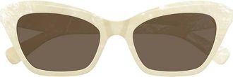 Valentino Sunglasses Vg0009 S 003 Ivory/Brown Women