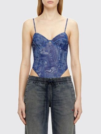 Diesel Denim Effect Polyester Bodysuit
