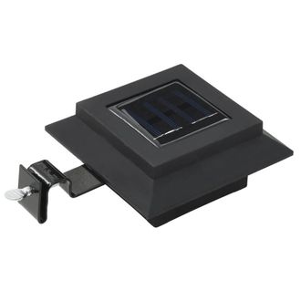 Berkfield Home Outdoor Solar Lamps 12 pcs LED Square 12 cm Black