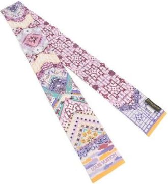Louis Vuitton Pre-owned Scarves, male, Purple, Size: ONE SIZE Pre-owned Vintage Silk Scarf