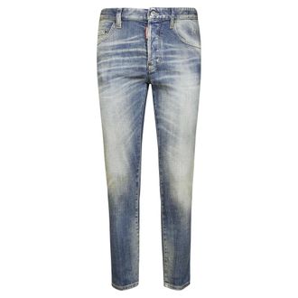 Dsquared2 Jeans, Heren, Blauw, S, Katoen, Skater Jeans