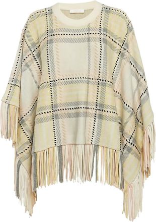 Chloé Poncho a quadri - Toni neutri