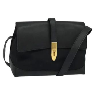 Celine Pre-owned Canvas celine-bags - Dames - Pre-owned - Zwart - Maat: ONE Size Leer