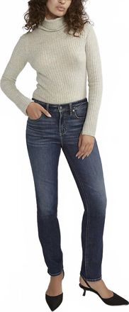 Silver Jeans Co Avery High Rise Straight Leg Jeans In Indigo