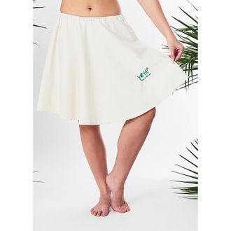 OEM Falda Para Sauna Con Banda El&aacute;stica 100% Algod&oacute;n Natural Yeye Made In Nature Blanco S