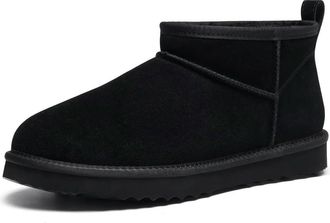 Generic NYSBH Winter Fur Snow Boots Women Classic Thick Sole Outdoor Fuzzy Suede Mini Boots Women Wool Boots Fluffy Boots