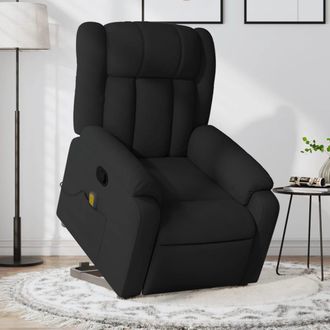 vidaXL Vidaxl - Sill&oacute;n Reclinable De Masaje Elevable Tela Negro