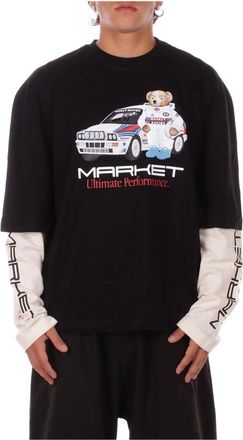 Market Hombre, Camisetas, Negro, Talla: XL