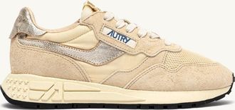 Autry SNEAKERS REELWIND LOW IN NYLON E SUEDE ECRU E PLATINO