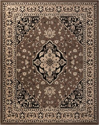 Superior Traditional Vintage Floral Medallion Polypropylene Indoor Area Rug or Runner