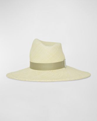 Gigi Burris Millinery Drake Asymmetric Straw Fedora