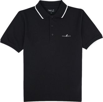 agnès b. Brazilia cotton polo shirt - men - Cotton - 2 - Black