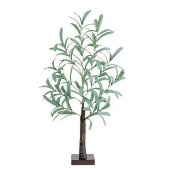 Nearly Natural 2-ft Lighted Artificial Olive Tree with 60 Warm White LED Lights in Green at Nordstrom