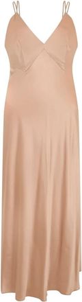 Alberta Ferretti Lange jurk met dunne bandjes - Dames - Maxi kleedjes - Roze - S - Kleedjes