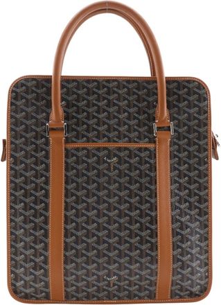 Goyard Black Burgundy Pvc Handbag Tote Bag (Pre-Owned)