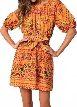 Olivaceous Marigold Mini Dress In Yellow