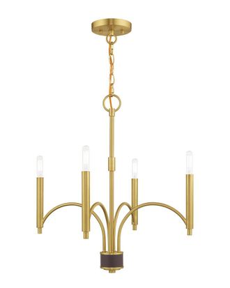 Livex Lighting Livex Wisteria 4 Light Satin Brass Mini Chandelier