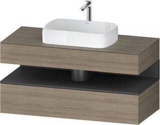 Duravit Duravit - Qatego Consola Mueble Bajo Lavabo, 1 Extra&iacute;ble, 1 Caj&oacute;n