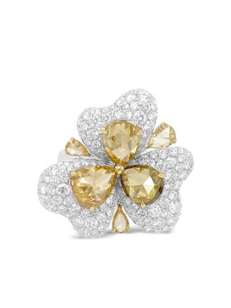 HYT Jewelry Anello in oro bianco 18 carati con diamanti - Argento