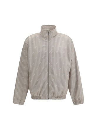 GCDS Taupe Mock Collar Jacket