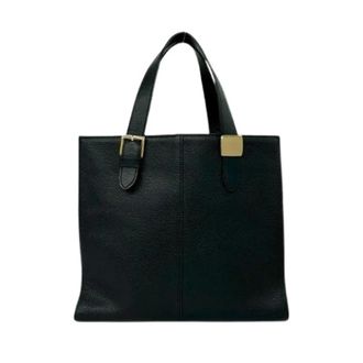 Burberry Pre-owned Tote Bags, female, Black, Size: ONE SIZE Pre-owned Leather Tote Bag
