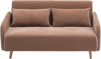 DRAWER Sofá cama de 2 plazas en tejido de chenilla L140cm - rubor rosa